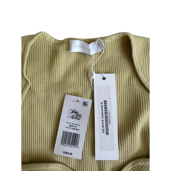 JONATHAN SIMKHAI Chamomile Ribbed Sweetheart Tank Top Size Medium NEW NWT - Picture 2 of 6